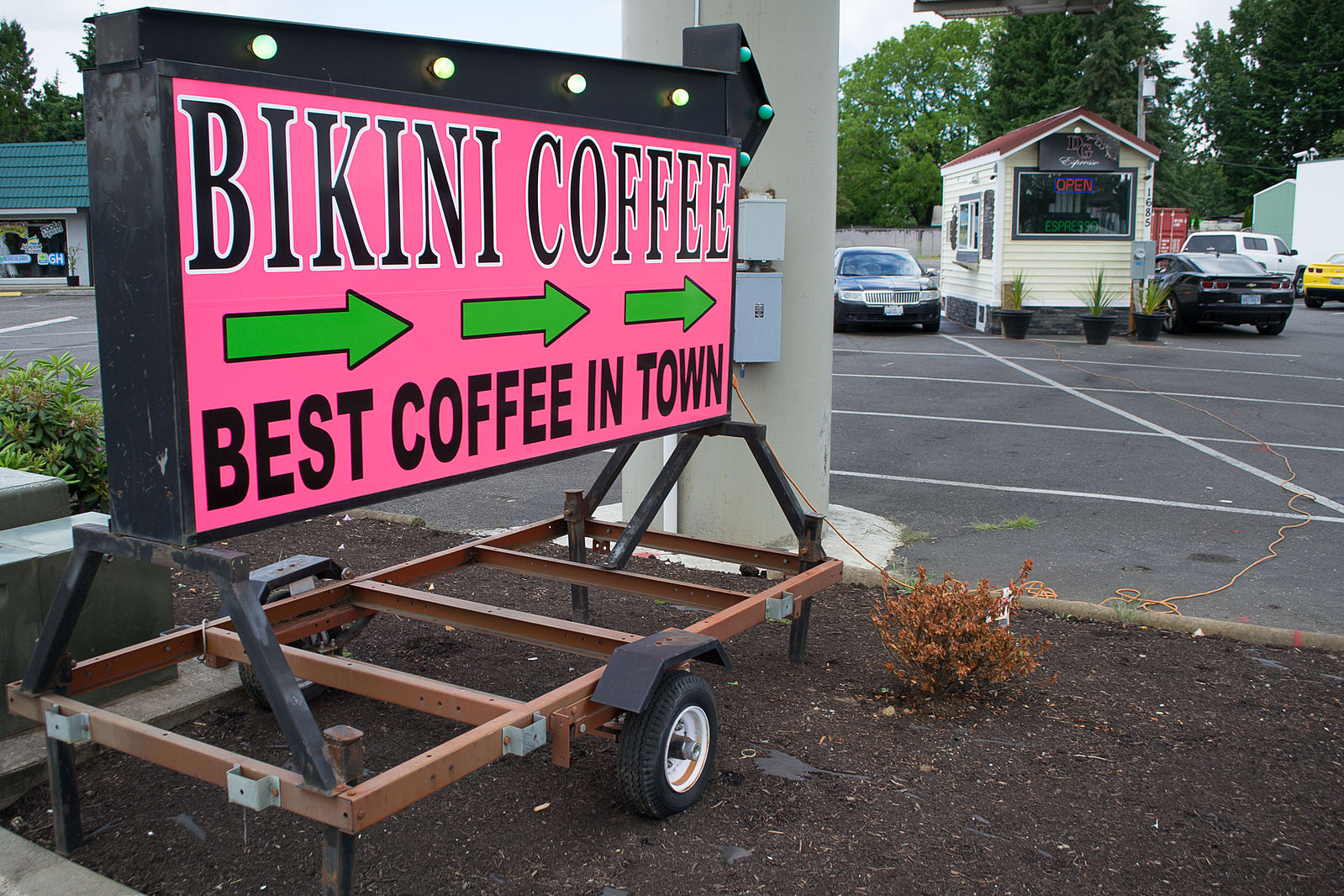 bikini coffe sign