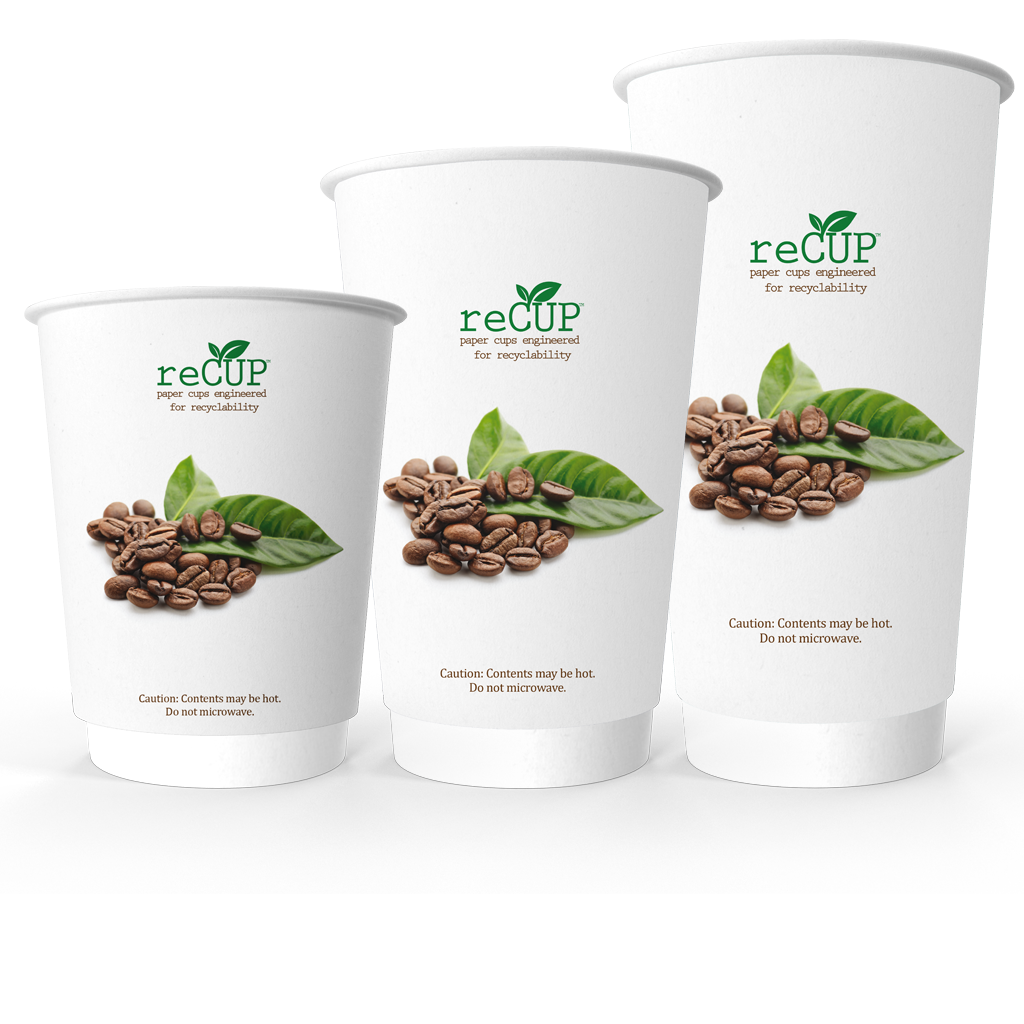 image of recup eco friendly recyclable paper coffee cup