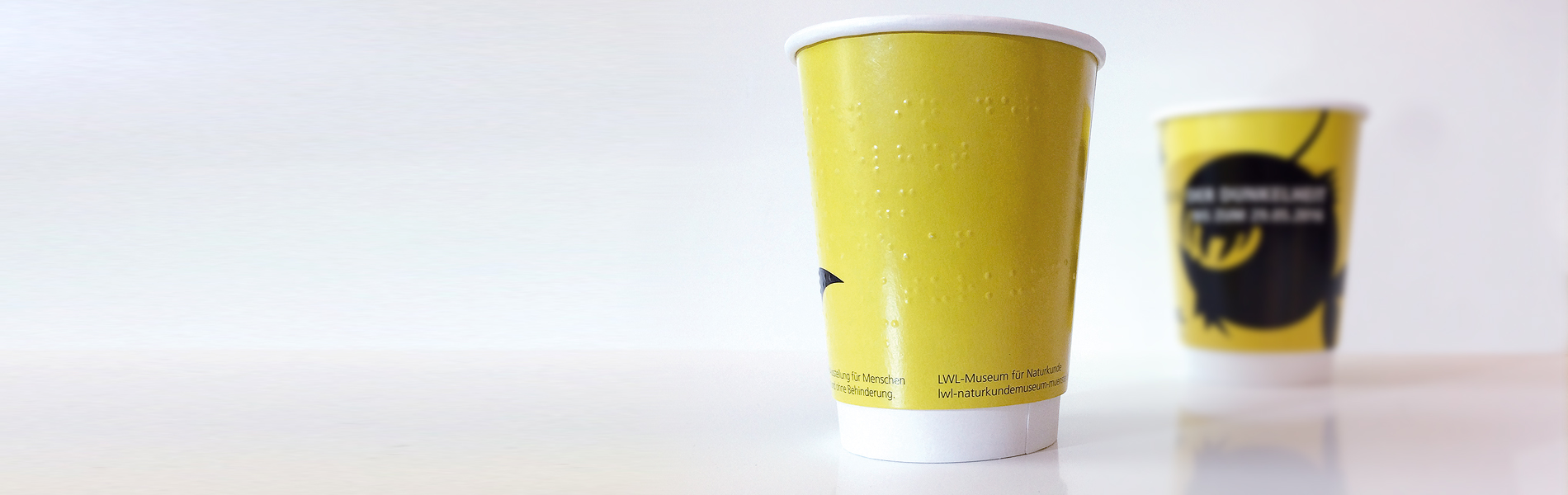 Braille printed paper cup by cupprint