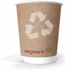 Image of vegware fully compostable paper coffee cup