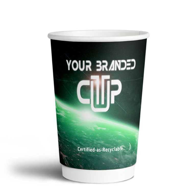 16 oz Recyclable Double Wall Paper Cups - Cup Print