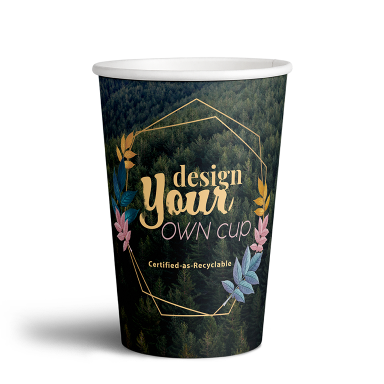 16 oz Recyclable Single Wall Paper Cups - Cup Print